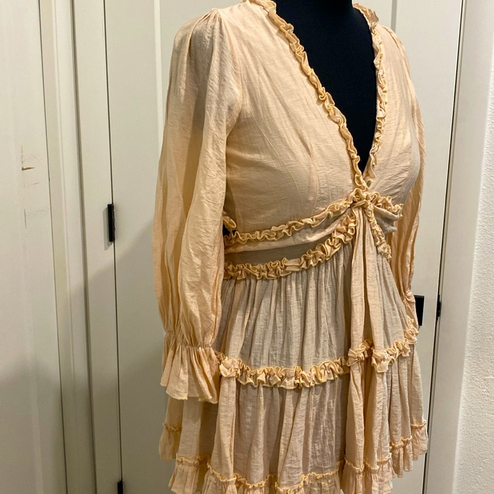 Vici Muted Emotion Tiered Ruffle Dress |Size Small - Picture 7 of 15